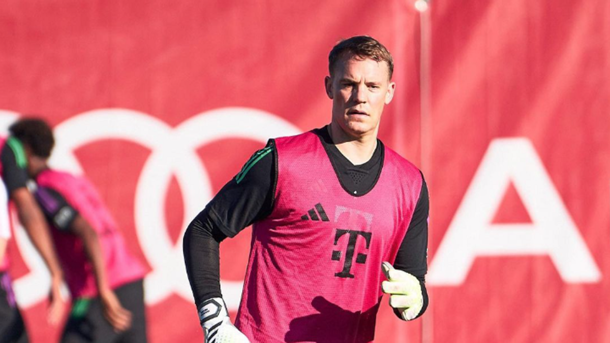 Visão  Guarda-redes alemão Manuel Neuer regressa aos treinos do Bayern  Munique após dez meses