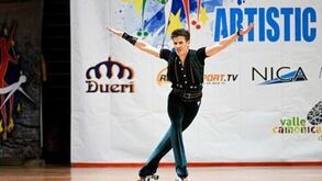 Pedro Walgode campeão da Europa de solo dance no Europeu de patinagem artística