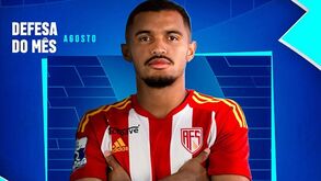 Clayton Sampaio eleito defesa do mês de agosto da 2.ª Liga