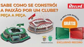 Estádios da Luz e Alvalade em Puzzle 3D grátis com o Record: «Vai ser uma atividade divertida em família»