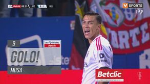 Musa abriu assim o marcador no Vizela-Benfica