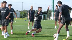 As imagens do último treino do Sporting antes da estreia na Liga Europa