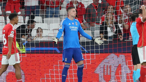Trubin ouviu alguns assobios dos adeptos benfiquistas durante o Benfica-Salzburgo