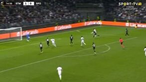 Grande pormenor de Pote e Gyökeres a fazer o empate no Sturm Graz-Sporting
