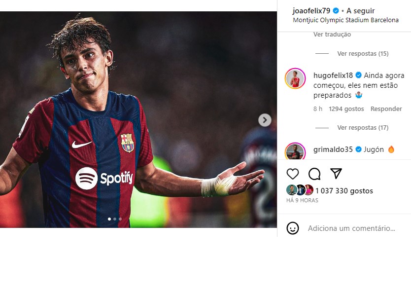 João Félix encantado no Barcelona: «É fácil jogar nesta equipa