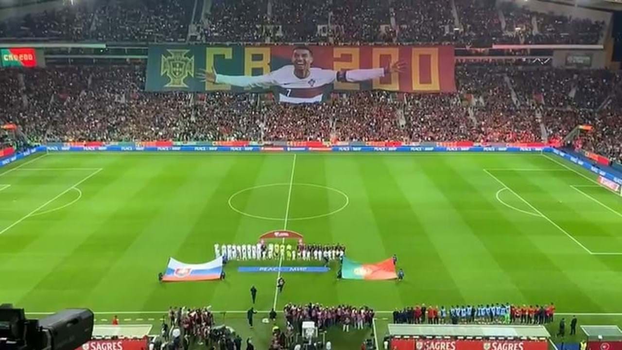 Homenagem a CR7 por seus 200 jogos com Portugal