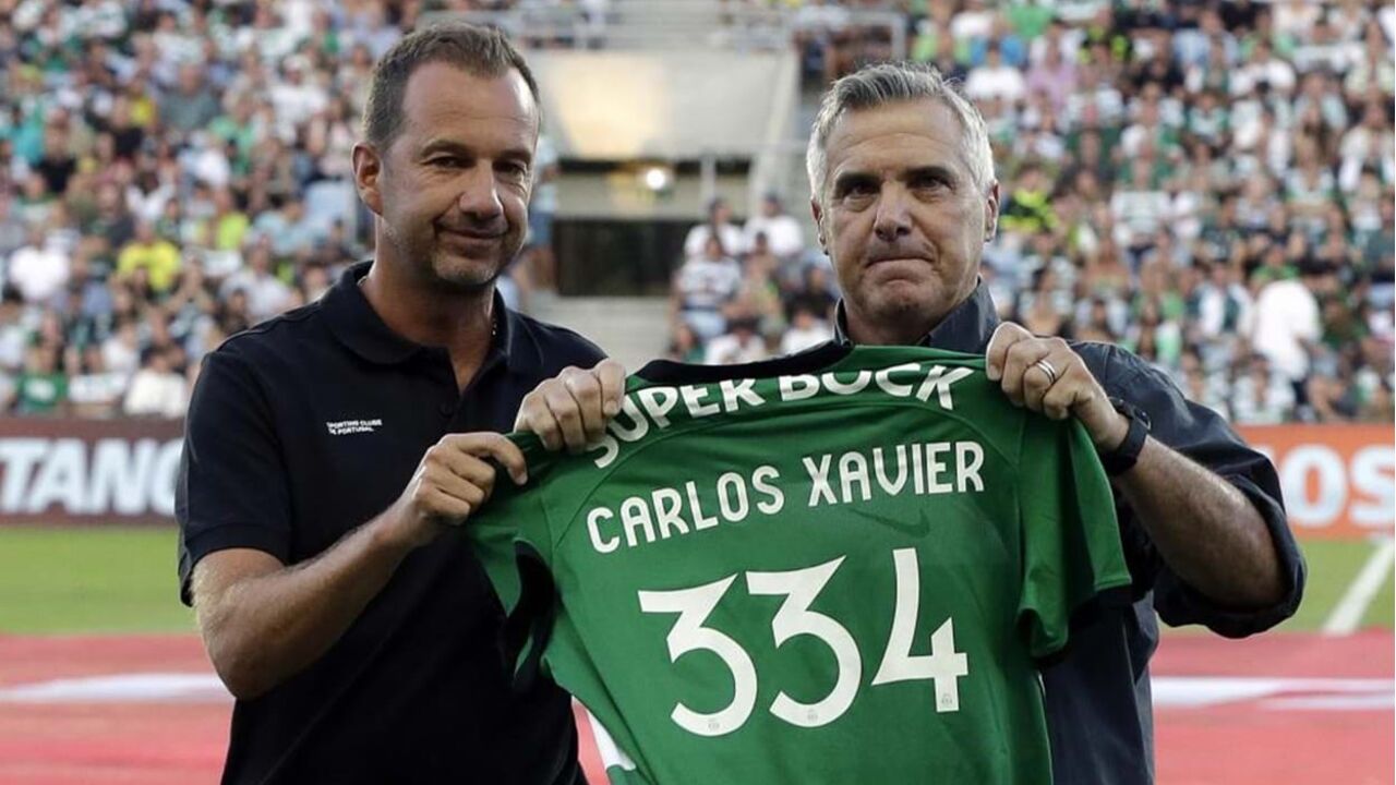 Carlos Xavier com Frederico Varandas