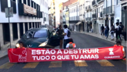 Ativistas bloqueiam rua de São Bento em Lisboa. Há três detidos 