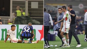 Alarme no Benfica: Bah e Di María saem lesionados de Milão