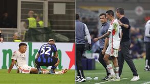 Alarme no Benfica: Bah e Di María saem lesionados de Milão