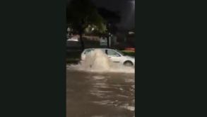 Ruas de Vila do Conde alagadas devido ao mau tempo