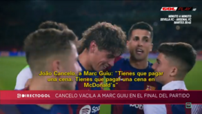 João Cancelo para Guiu no final do jogo do Barcelona: «Tens de pagar um jantar no McDonald’s!»
