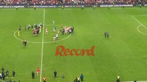 Confusão no final do Sp. Braga-Real Madrid entre elementos das duas equipas