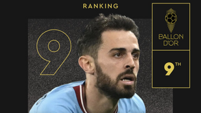 Bernardo Silva 9.º classificado na Bola de Ouro 2023