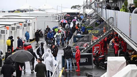 Visão  Corrida sprint do GP da Austrália de MotoGP cancelada devido ao mau  tempo