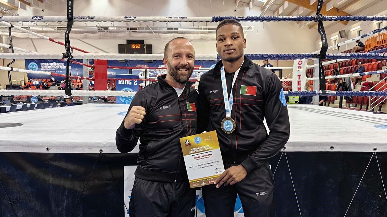 Bassó Pires com João Diogo, o seu treinador