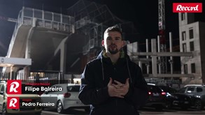 Bancada visitante em obras mas com segurança para os adeptos do Sporting: reportagem Record no estádio da Atalanta