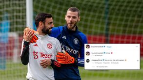 De Gea puxa da ironia sobre Bruno Fernandes: «Não és o capitão certo»