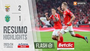 O eletrizante dérbi entre Benfica e Sporting visto em 54 segundos