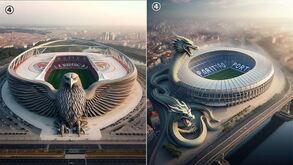 Assim seriam os estádios da Luz e do Dragão se fossem criados pela Inteligência Artificial