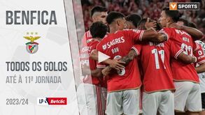 Todos os golos do Benfica até à 11.ª jornada da Liga Betclic