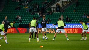 O onze do Sporting para o jogo com o Dumiense