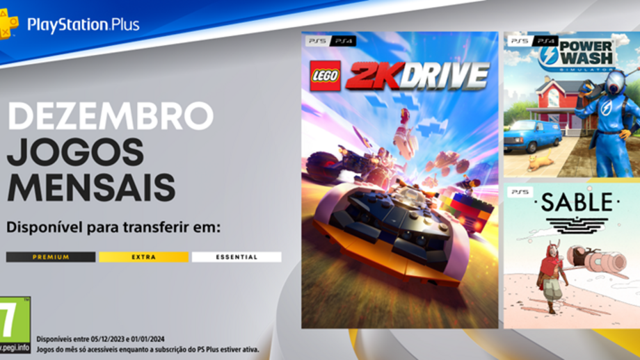 PS Plus: Lego 2K Drive, PowerWash Simulator e Sable são os jogos do mês -  Record Gaming - Jornal Record