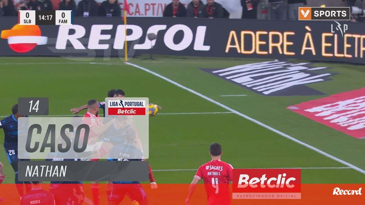 Benfica pediu penálti neste lance: árbitro nada marcou