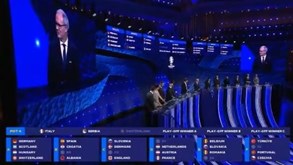 Áudio dos gemidos ecoou durante o sorteio da fase final do Euro'2024: Giorgio Marchetti ficou embaraçado