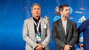 Carlos Ramjanali com Raúl Lemos, no Mundial WAKO de Albufeira