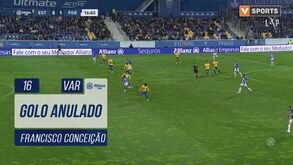 Francisco Conceição marcou para o FC Porto mas golo foi anulado por fora de jogo