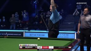 Show de Murphy no Snooker Shoot Out: faz 147 pontos em 7:18 minutos e deixa adversário... a ver