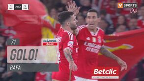 À ponta-de-lança: o golo de Rafa que empatou o Benfica-Farense