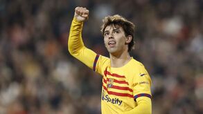 O golo de João Félix que abriu o marcador no Valencia-Barcelona