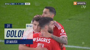 Benfica-AVS SAD: João Neves passou por três e Rafa serviu para o golo de Di María