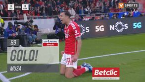 Musa sentenciou jogo e fechou as contas da vitória do Benfica