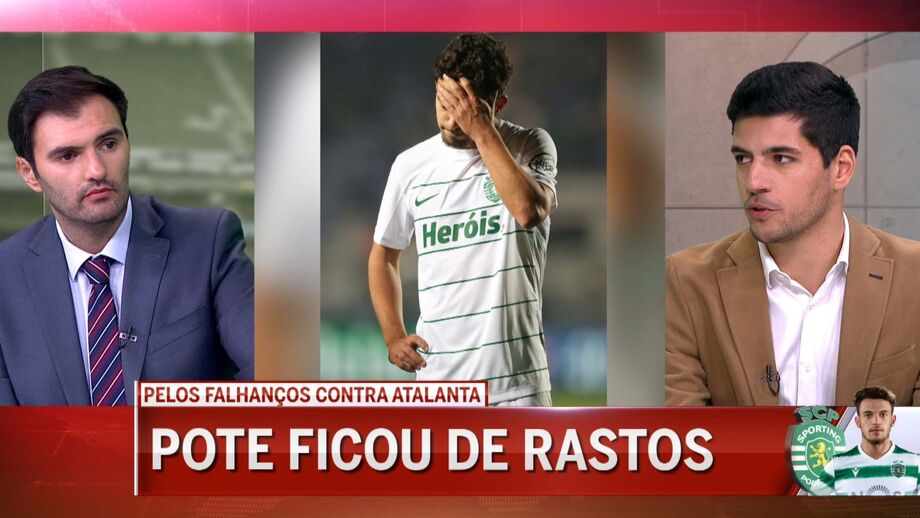Jogador do Sporting ficou de rastos com falhanços contra Atalanta