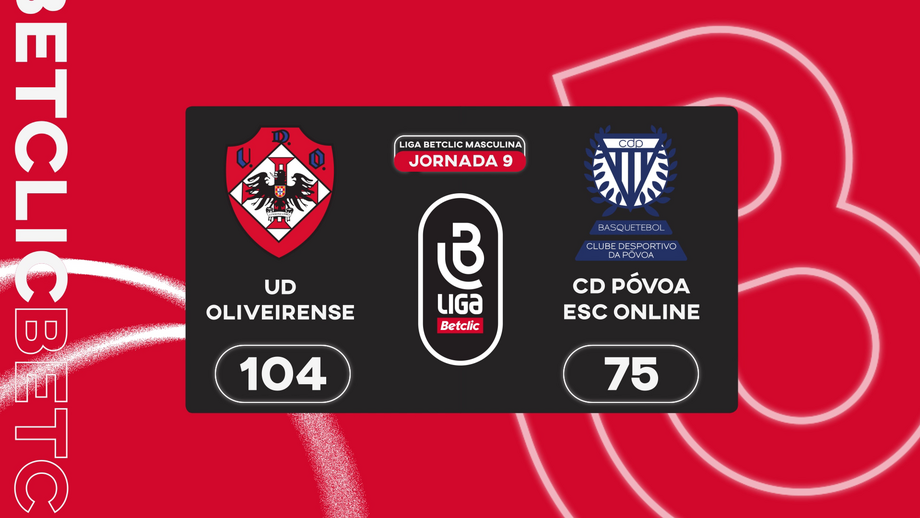 Duelo da 9.ª jornada da Liga Betclic masculina
