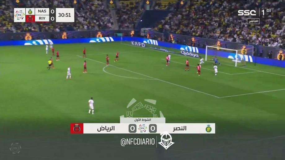 Avançado português do Al Nassr abriu o marcador com um bom gesto técnico. Eis o golo 49 de CR7 em 2023
