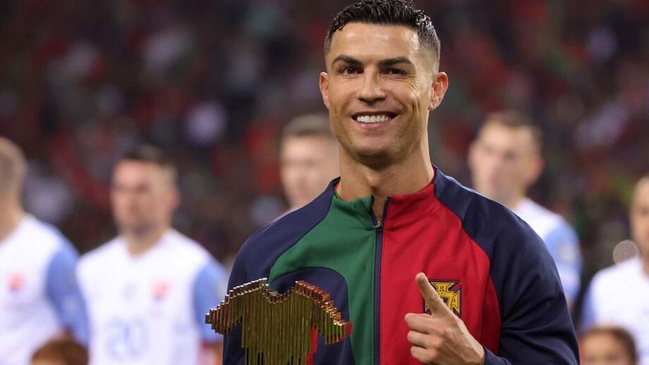 Ronaldo em outubro, quando foi homenageado pelas 200 internacionalizações