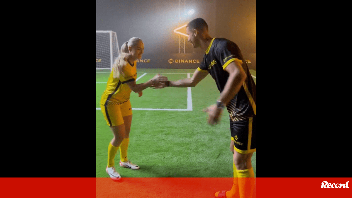 Ana Maria Markovic com Cristiano Ronaldo em 'spot' publicitário da Binance