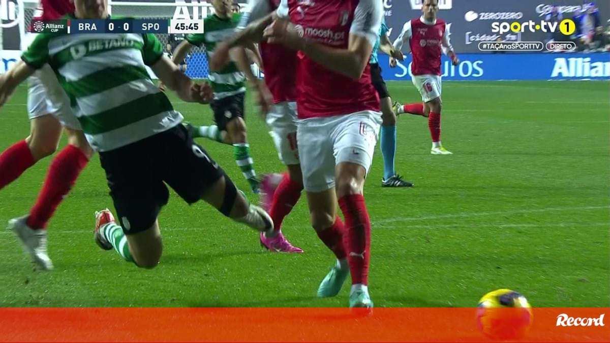 Sp. Braga-Sporting: Gyökeres viu amarelo por simulação e levou mãos à cabeça