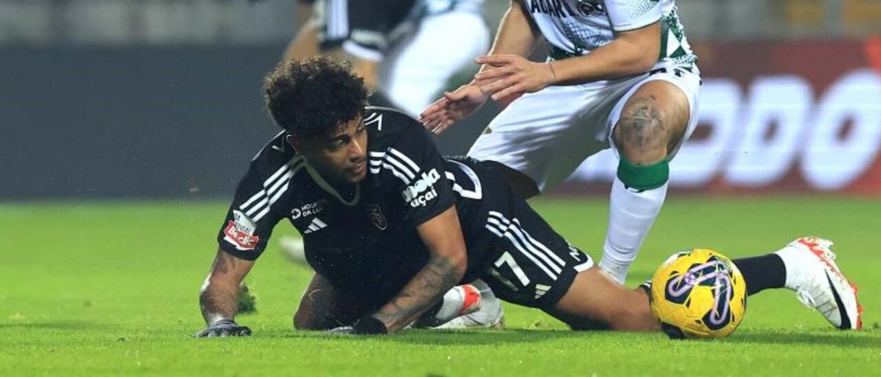 Rafael Brito durante o jogo com o Moreirense, no qual fez duas assistências 