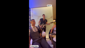 Família de Cristiano Ronaldo encantada com concerto de Luan Santana na passagem de ano