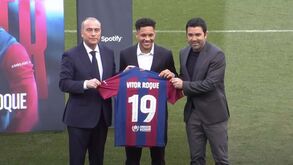 Vitor Roque apresentado no Barcelona: «Um sonho que tinha desde criança»