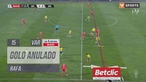 O lance do golo anulado a Rafa no Arouca-Benfica 