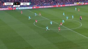 Grande passe de Kökçü e Rafa a isolar-se para o primeiro golo do Benfica