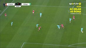 Benfica-Sp. Braga: O grande toque de calcanhar de Arthur Cabral para o golo de Aursnes