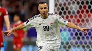 Médio do Vizela Osama Rashid marca na vitória do Iraque na Taça Asiática