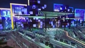Sauditas apresentam projeto de estádio futurista: no topo de um penhasco e coberto por painéis LED